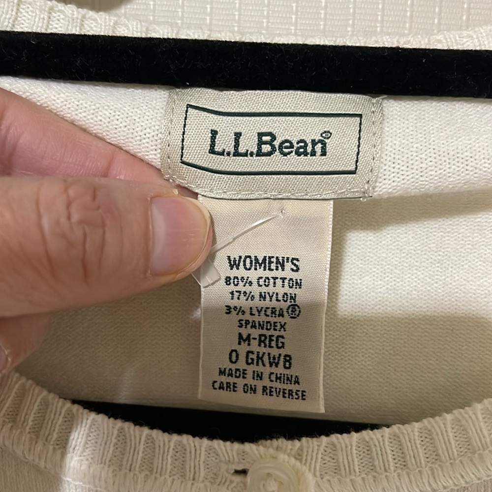 NWOT LL Bean Women's Long Sleeve Button Up Cardigan Medium - Picture 7 of 8